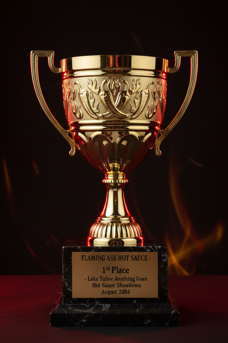 Flaming Ass Gold Trophy